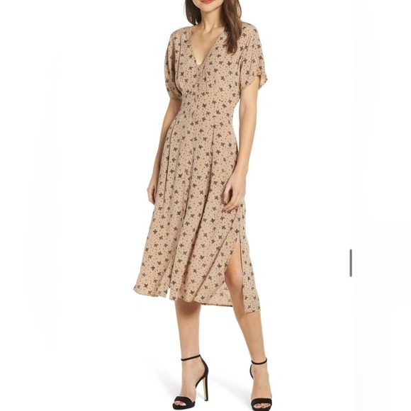 Ask Away Ash Brown Dolman Dress